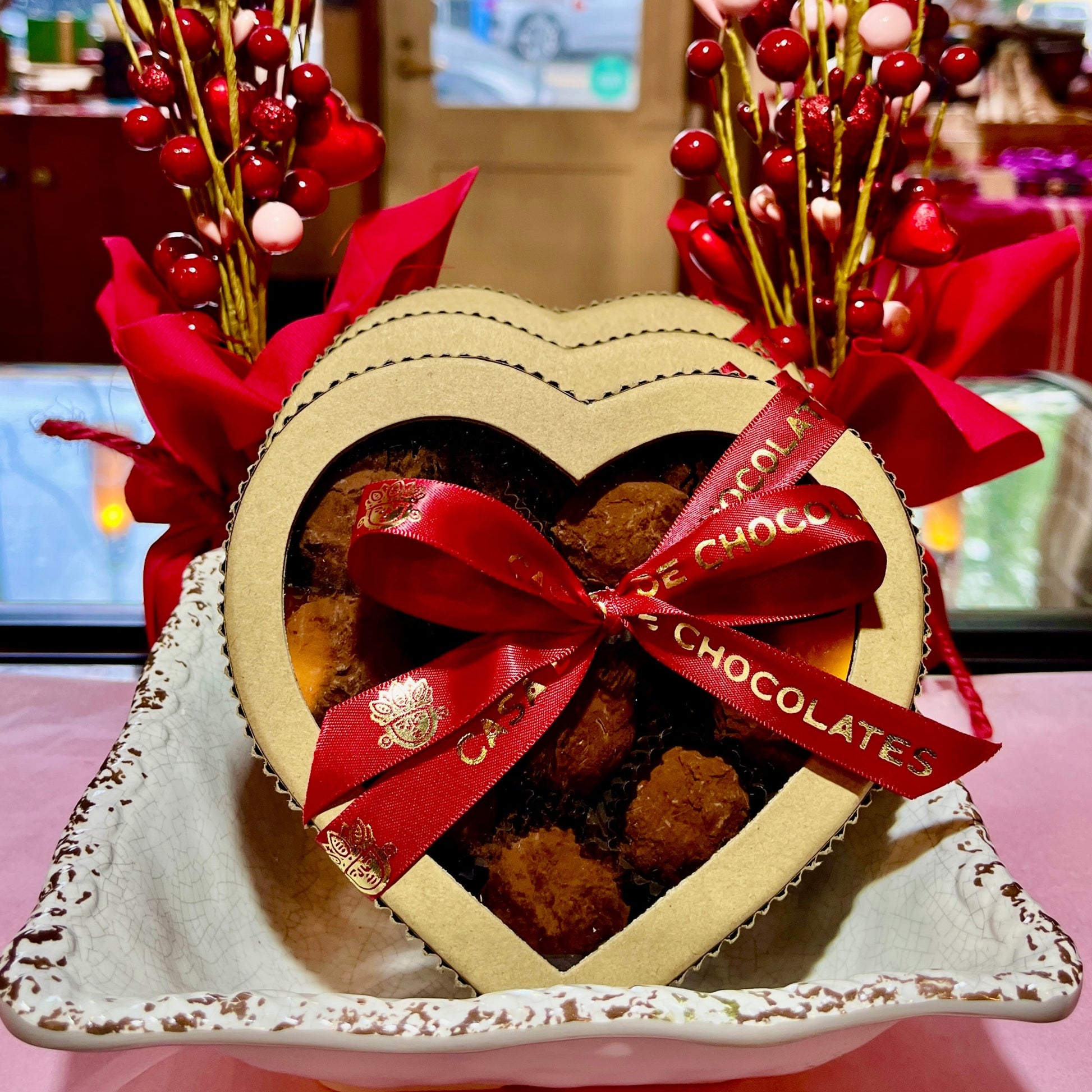 Dark Chocolate Truffle | 10pc Valentines Day Box Chocolate - Casa de Chocolates
