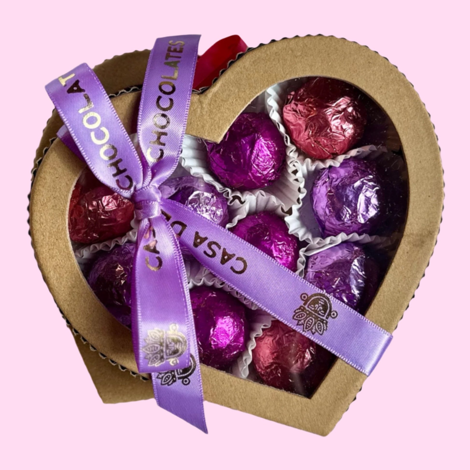 10pc truffle Heart Chocolate - Casa de Chocolates