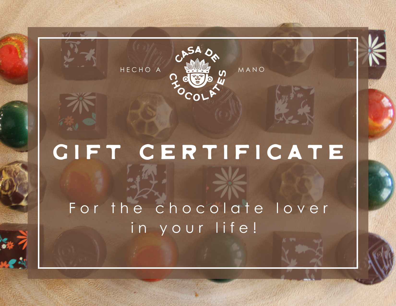 e-Gift Certificate | Delivered via email Chocolate - Casa de Chocolates
