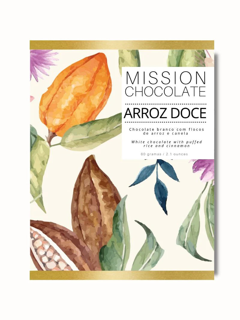 ARROZ DOCE | WHITE CHOCOLATE WITH CINNAMON AND CRISPY RICE Chocolate - Casa de Chocolates