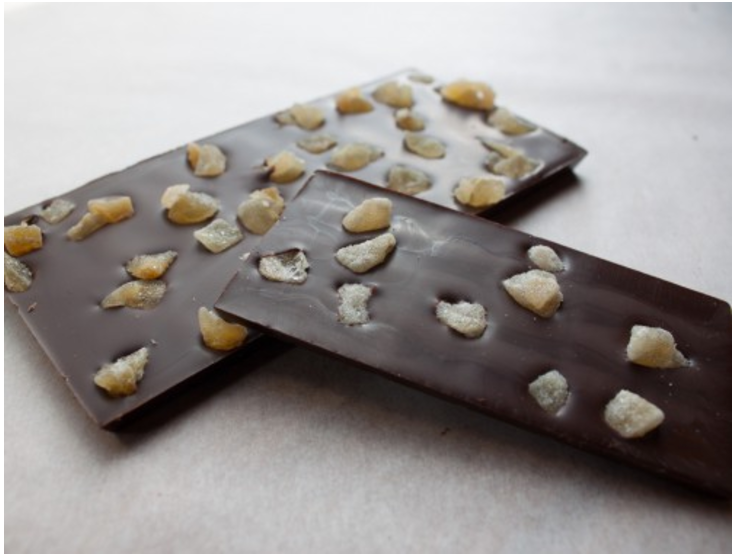 61% Candied Ginger Chocolate Bar Chocolate - Casa de Chocolates