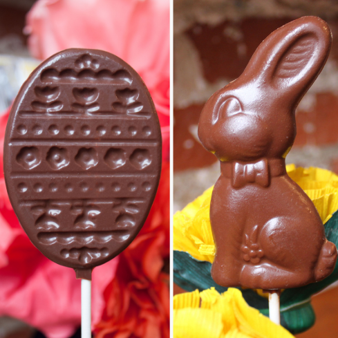 Egg and bunny lolli set Chocolate - Casa de Chocolates